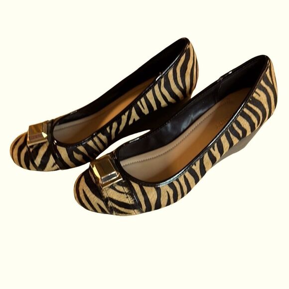 Sole Society Zebra Hair Print Wedges - Picture 3 of 7